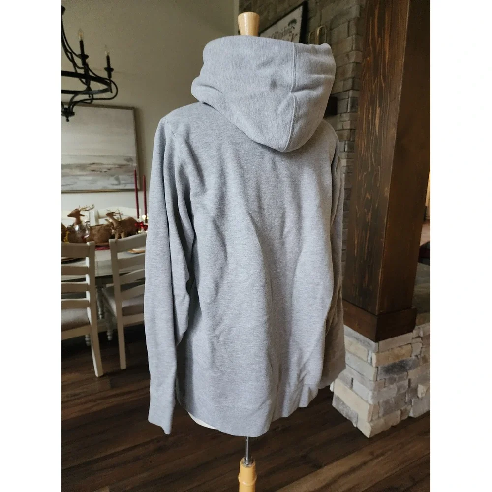 The North Face Mens Gray Hoodie Pullover Logo Spellout‎ Size L